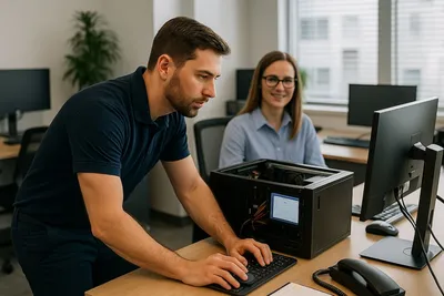 IT technician providing on-site business support.