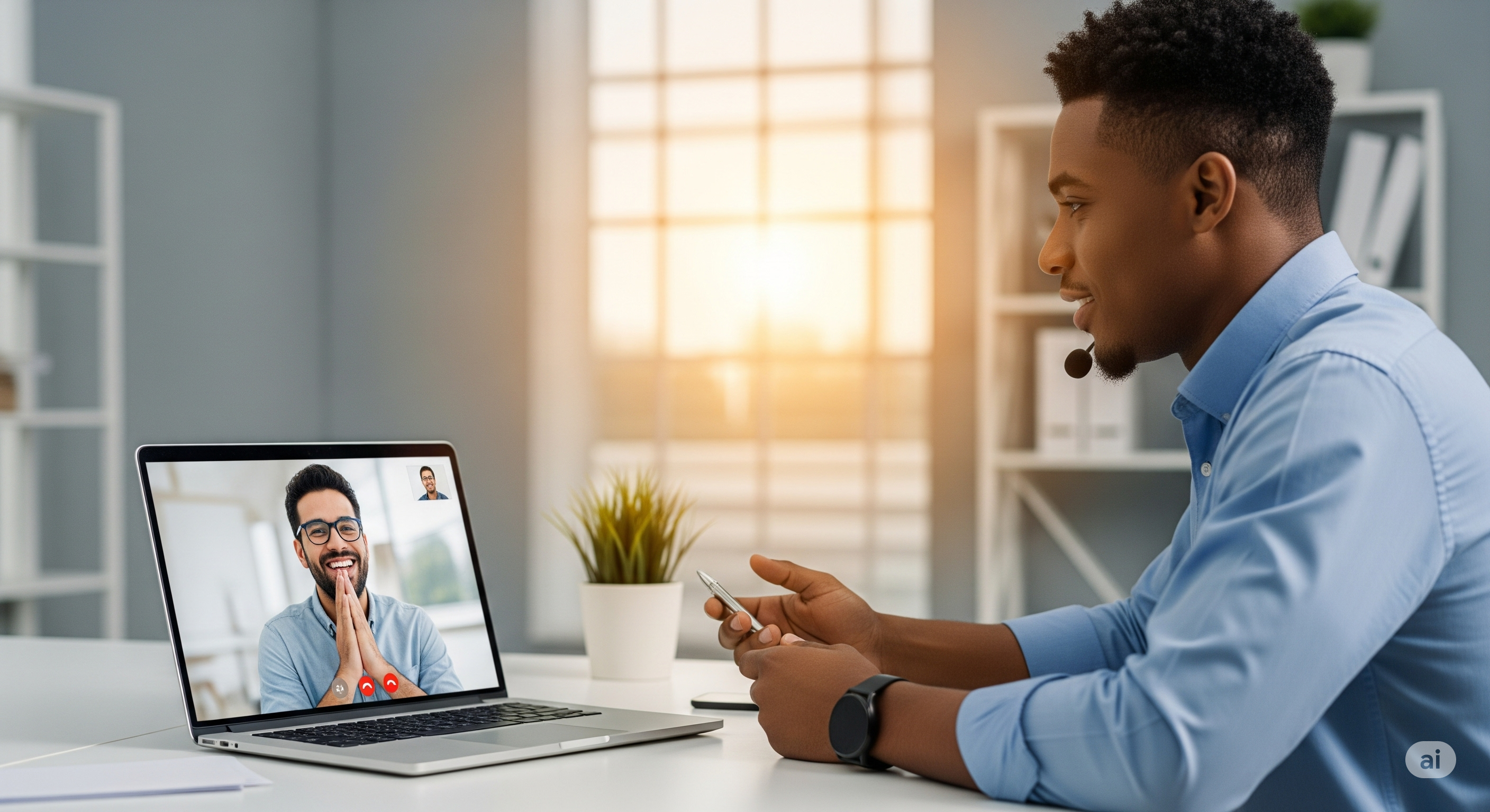 A person receiving remote IT support on their computer.